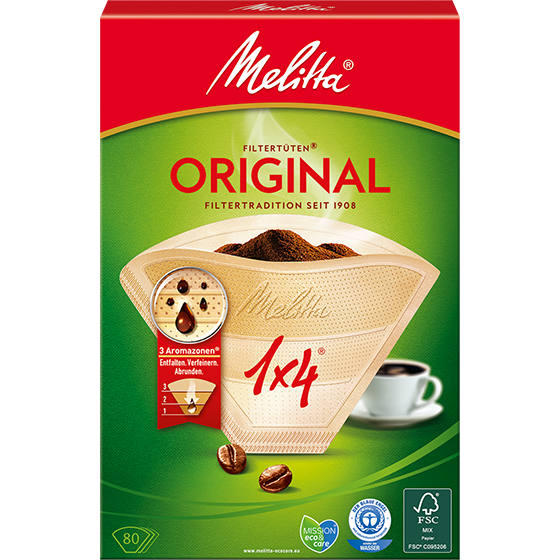 Melitta Filtertüt.1X4/40 braun - Original
