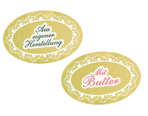 Haftetiketten go. -mit Butter- - 680454
