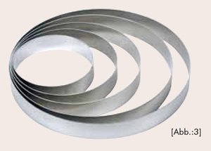 Tortenringsatz 3tlg Höhe 6cm - 881031