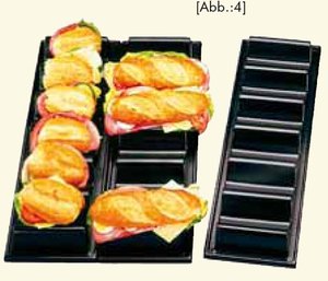 Snack-Welle 60x19,5x8 KS schw. - 881460