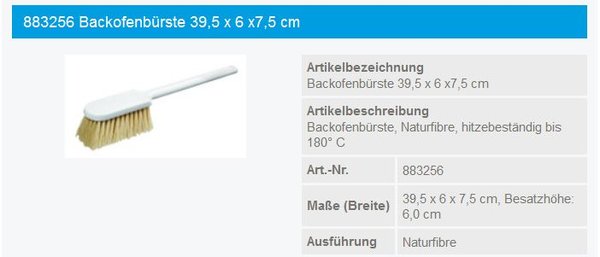 Haug Backofenbürsten bis 180°C - 883256