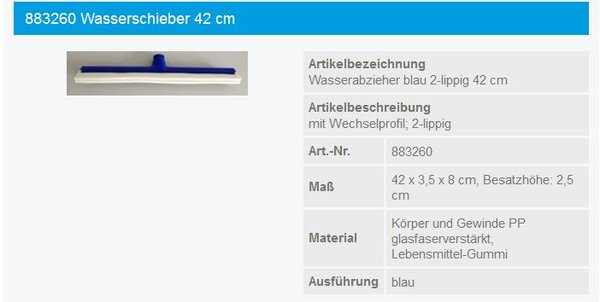 Haug Wasserschieber 42cm,blau - 883260