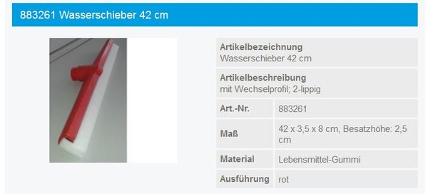 Haug Wasserschieber 42cm,rot - 883261