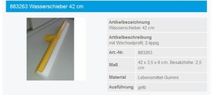 Haug Wasserschieber 42cm,gelb - 883263