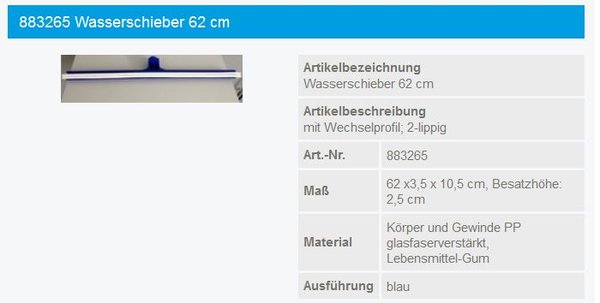 Haug Wasserschieber 62cm,blau - 883265