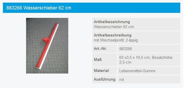 Haug Wasserschieber 62cm,rot - 883266