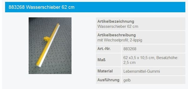 Haug Wasserschieber 62cm,gelb - 883268