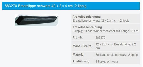 Haug Ersatzgummilippe 40cm - 883270
