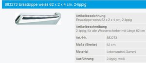 Ersatzgummilippe 62cm weiß - 883273