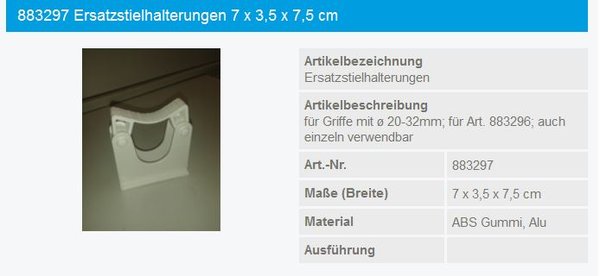 Haug Ersatzstielhalterung Alu - 883297