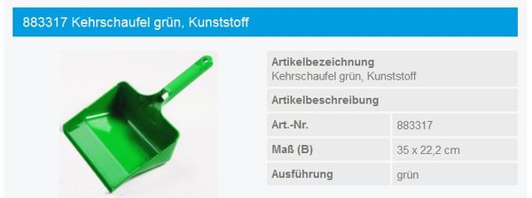 Haug Kehrschaufel grün - 883317