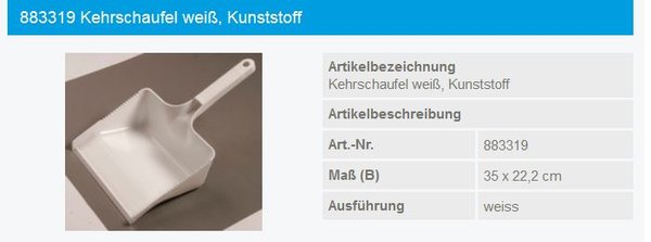 Haug Kehrschaufel  weiß - 883319