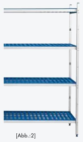 Anbauregal Alu+KS 173x98x42cm - 886604