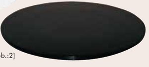 Tortenplatte KS Ø24x3cm schw. - 894761